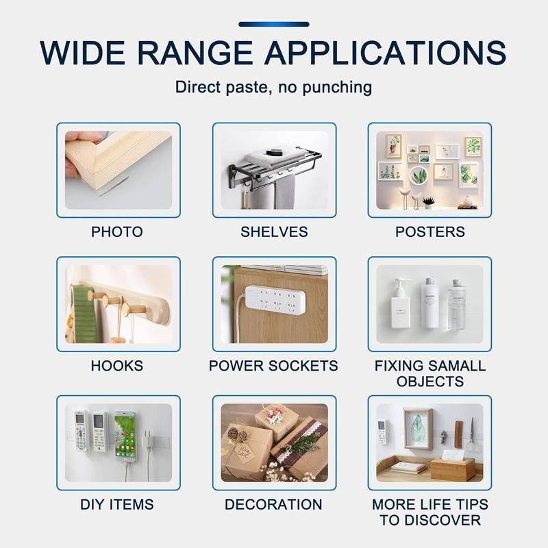 Nano Double-Sided Tape Heavy Duty 9.8FT Removable Clear Tape for Walls Carpets Rugs & DIY Strong Washable No Residue