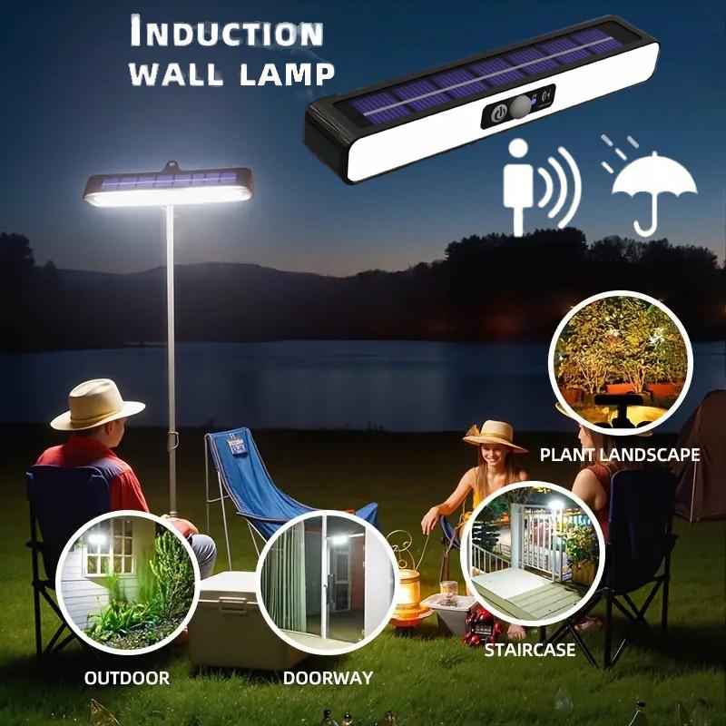 1PC Solar-Powered Clip-On Light with Auto On/Off, Motion Sensor, 3 Lighting Modes, Extended Run Time, IP6 Waterproof Rating—Ideal for Gardens, Outdoor Spaces, Camping Fences, Emergency Lighting, and more.