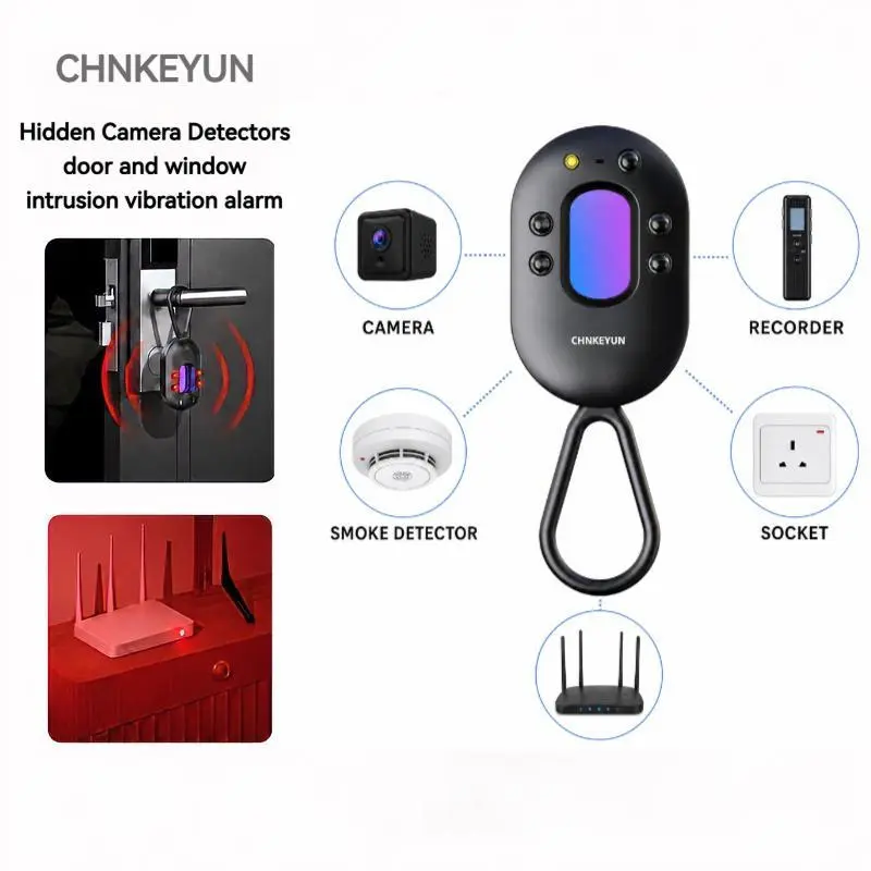 Hidden Camera Detectors, Vibration sensor Door and window alarm, Spy Camera Detector,Anti-intrusion, 30H Working Time for Travel, Car, Bathroom, Office, Hotel, Airbnb, Rental, Office, Hotel, Airbnb, Rental,toolupgrade