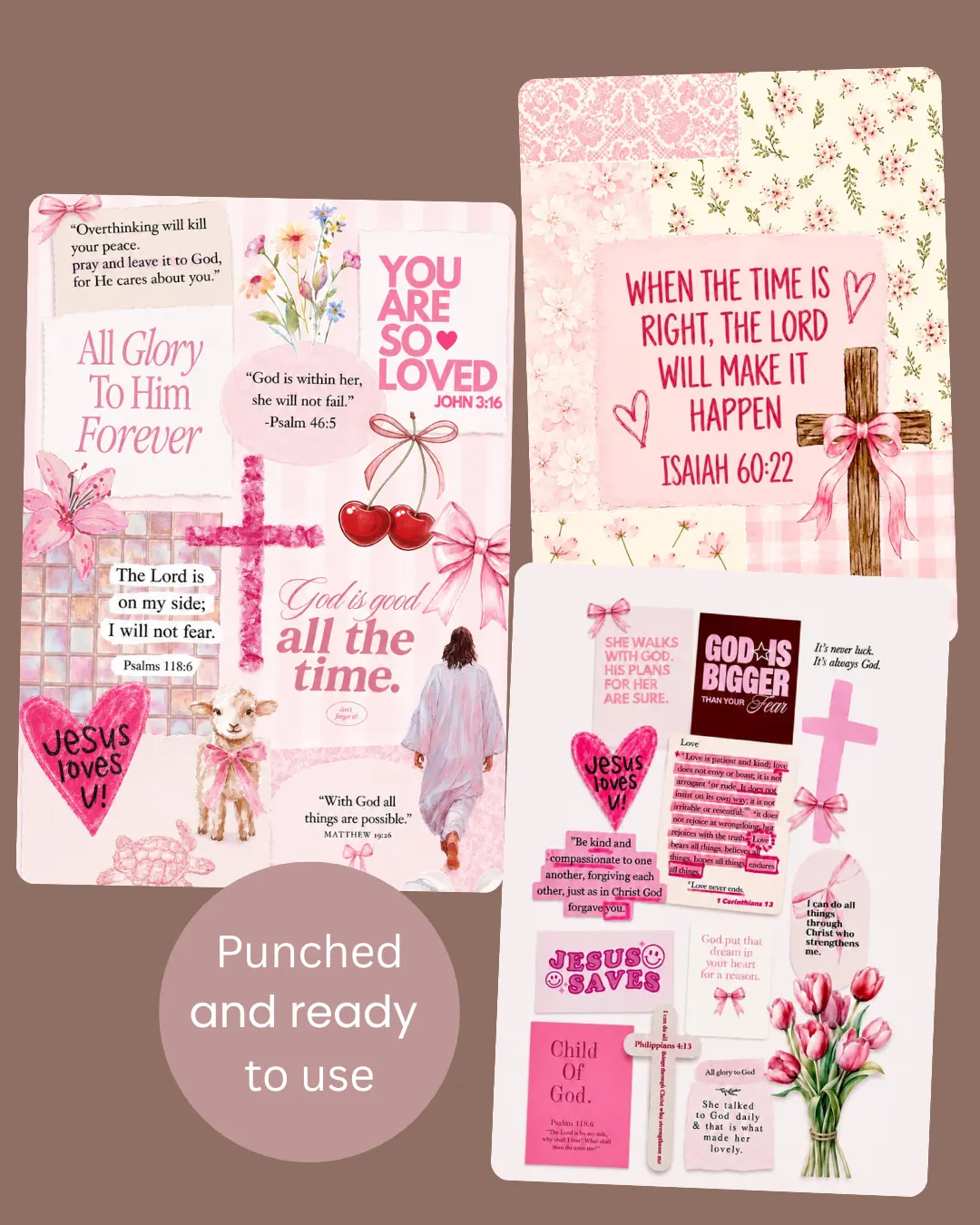 3 Pack of planner insert dashboards