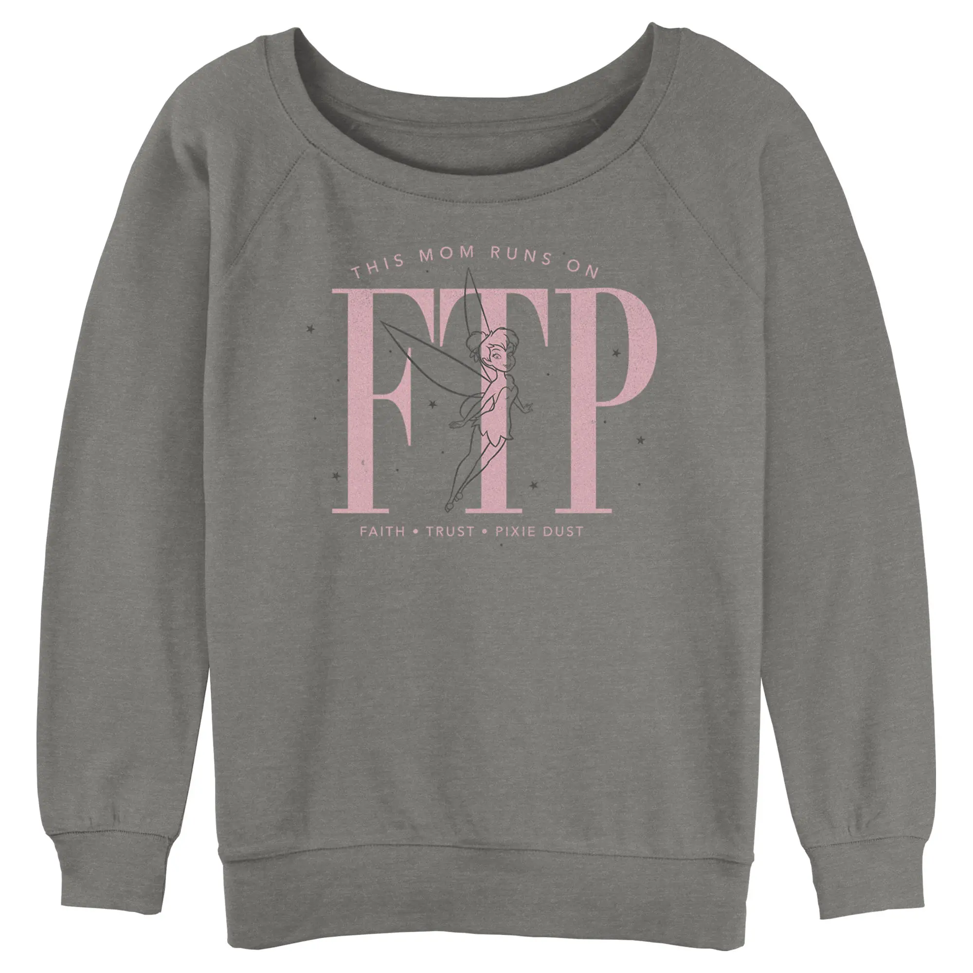 Junior's Peter Pan This Mom Runs on Faith Trust Pixie Dust Sweatshirt
