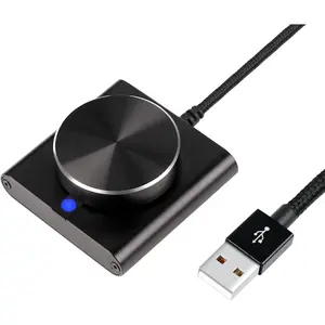 USB Volume Control Knob for PC: External Media Adjustment Controller - Metal Shell  Audio Adjuster Controls Support Win7/8/10/XP//Vista/Android/iOS
