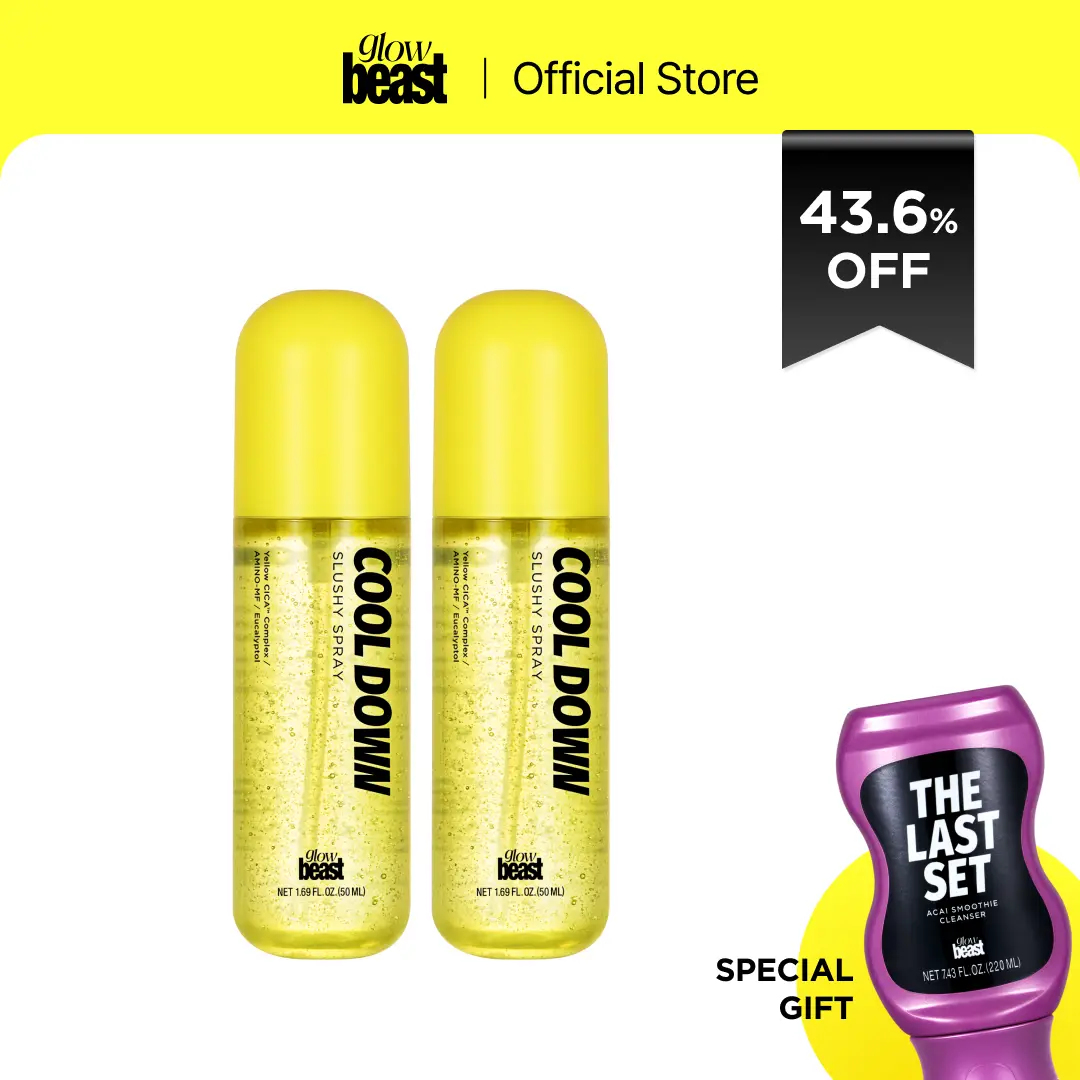 [glowbeast] COOL DOWN Slushy Spray Twin Pack Bundle (+ Cleanser Gift)