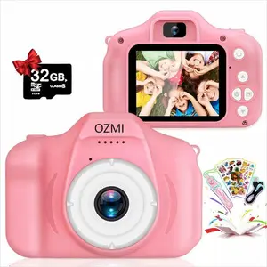 OZMI Kids Camera with 32GB SD Card Pink 2-Inch Screen 1920x1080p Video Resolution for Ages 3-12 Years Birthday & Christmas Gift