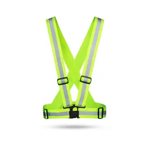Reflective Safety Vest Straps, Adjustable High Visibility Night Walking Running Belt, Reflective Safety Waistband for Outdoor Activities