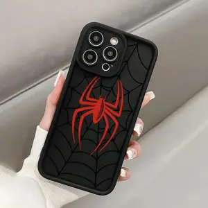 Spider Web Pattern Full Body Protection Anti-Drop Phone Case, Fits iPhone 7/8/XS/11/12/13/14/15/16/17 Pro Max, Fashionable Phone Cover