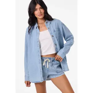 O'Neill Women's Sevie Denim Shacket, Drifter