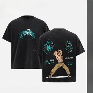 Anime Jujutsu Kaisen Hakari Kinji Graphic T Shirt Men Women Clothing Oversized Tshirt Washed Cotton Tee Harajuku Male T-shirt