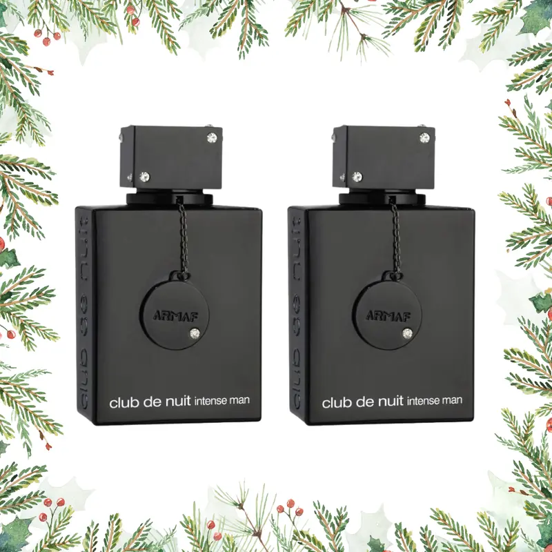 [HOLIDAY BUNDLE] Armaf Club de Nuit Intense Men's Eau De Toilette Spray, 3.6 oz (2 Pack) - Aromatic Citrus Woody, Masculine, Citrus, Amber Intense Men's Fragrance for Him