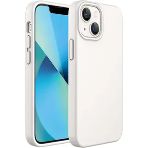 Liquid Silicone Case for iPhone, Silky-Soft Touch Full-Body Protective Phone Case, Shockproof Cover with Microfiber Lining, Soft Anti-Scratch Microfiber Lining Ultra Slim Drop Protection