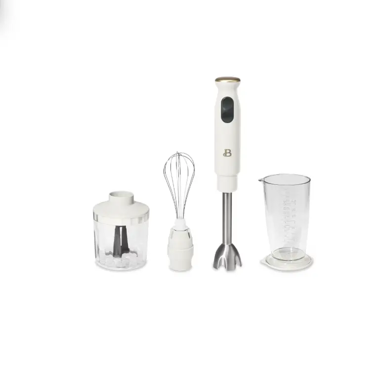 Beautiful 2-Speed Immersion Blender with Chopper & Measuring Cup by Drew Barrymore