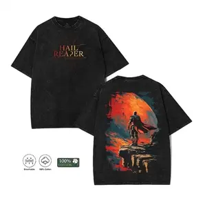 Red Rising Darrow Vintage Graphic Tee, Unisex Washed Short-Sleeve Fantasy Shirt for Casual Pop Culture Streetwear, Shortsleeve, Tshirt