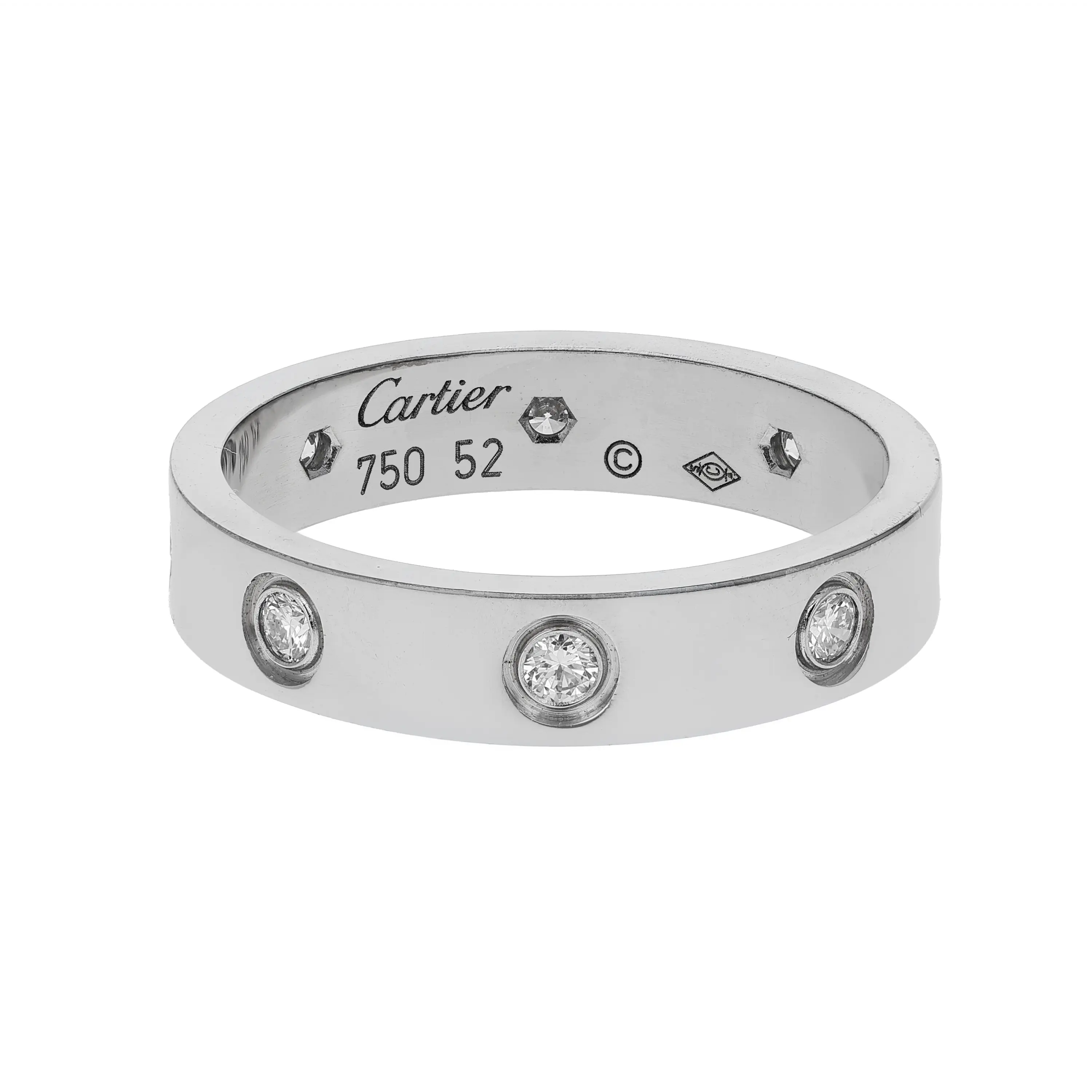 Pre-owned Cartier Love Ring Size 52