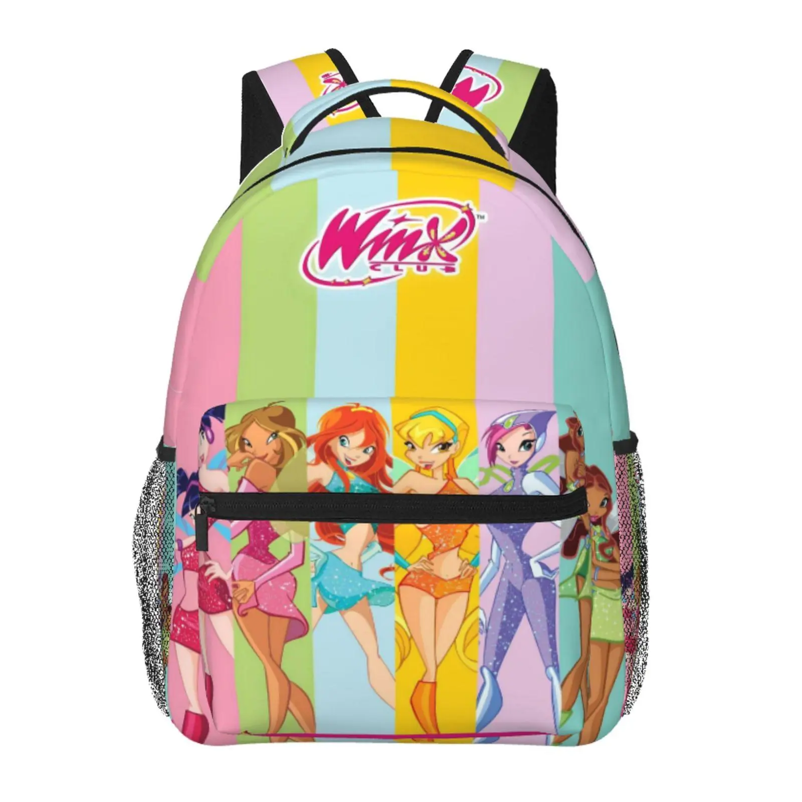 Winx club Student bag Winx sports backpacks Winx club dolls Laptop Backpacks Travel Daypack Bag With Multiple Pockets,Unisex Gift for Holiday gifts