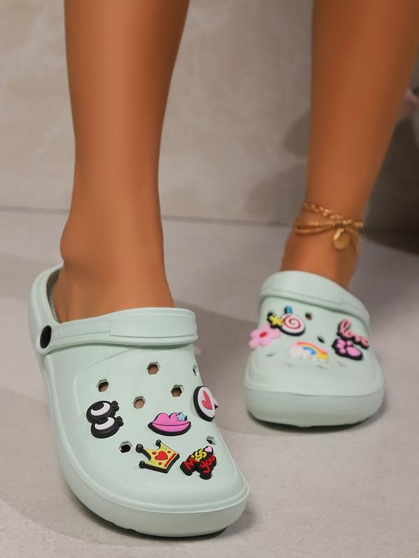 Cute DIY Cartoon Beach Clogs for Women, Summer Thick Sole Outdoor Slip-On Shoes, Versatile Sports Clogs for Daily Wear, Soft Cushioned Slippers Cute DIY Cartoon Beach Clogs for Women, Summer Thick Sole Outdoor Slip-On Shoes, Versatile Sports Clogs for Daily Wear, Soft Cushioned Slippers
