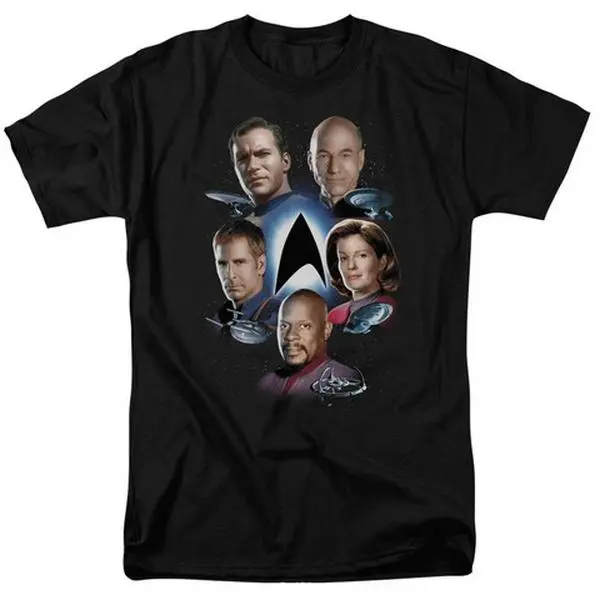 Women's Basic 100% Cotton Star Trek T-Shirt - Starfleet Graphic, Short Sleeve Crew Neck, Extra Large, Casual Streetwear, Machine Washable Top, Shortsleeve, Casual Wear