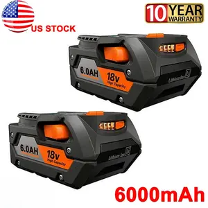 For Ridgid R840085 6.0Ah Lithium Battery Rigid 18Volt R840087 Power Charger Tool