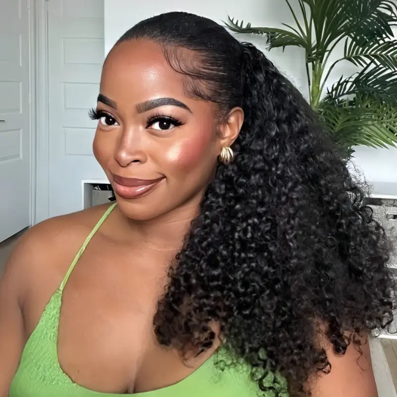 half wig kinky curly