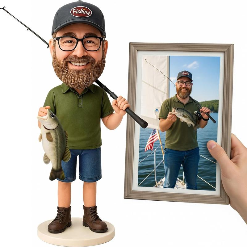 Hand-Made Personalized Figurine - Shimmering Custom Art from Photo - Unique Memorial Christmas Gift - Custom 3D Collectible 6/8/10inch