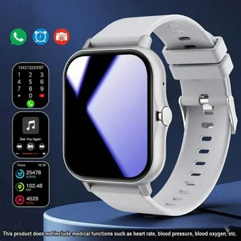 1.83-Inch Full-Screen Touch Smart Watch, Fitness Tracker Watch with Bluetooth-Compatible Connectivity, Multiple Sports Modes, Calls and Messaging Alerts for Men and Women, Multifunctional Smartwatch, Sports Tracking Smartwatch