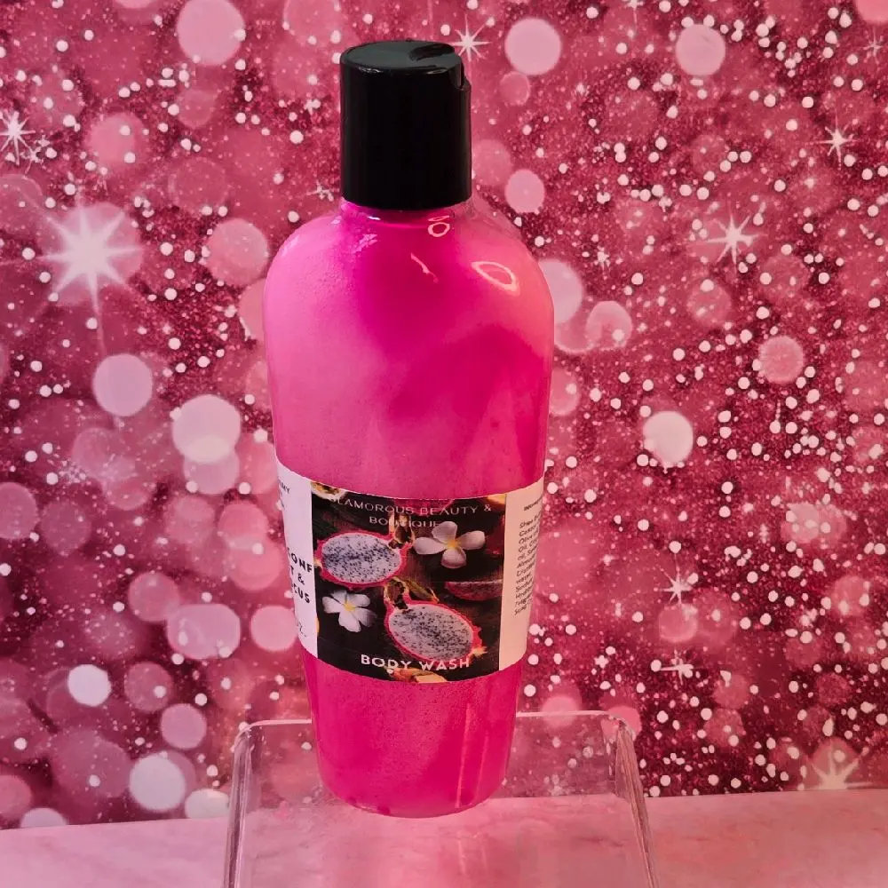 Dragonfruit & Hibiscus Foaming Body Wash, Soothing Liquid Cleanser for All Skin Types - Pineapple Kiwi, Peach & Floral Fragrance Blends, Body Care, 24 Months, Aroma, Gentle, Scent, Chocolate, Bombshell, Banana Nut Bread, Fudge Brownie
