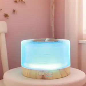 500ml Aromatherapy Diffuser, 6 Therapeutic Oils, 7 Calming Lights, Auto-Off, Silent Ultrasonic Mist, Relaxation