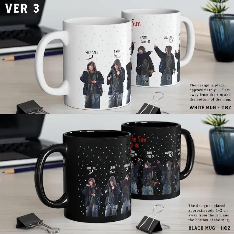 Cute Into The Sun Coffee Mug, Cute Kpop Star Ceramic Coffee Mug