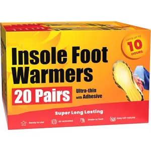 Insole Foot Warmers - Up to 10 Hours of Heat, Easily Apply with Adhesive - Ultra Thin, Easy, All Natural - Air Activated, Odorless Hot Insole Warmers - Sport Temp