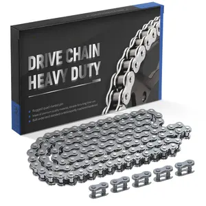 420 Drive Chain 120 Links Heavy Duty for 50cc 70cc 90cc 110cc 125cc CRF150 Grom YZ80 SSR KLX NST SDG TaoTao Coolster Apollo Kazuma Baja Lifan 4 Wheeler ATV Quad Go Kart Dirt Pit Mini Bike Parts