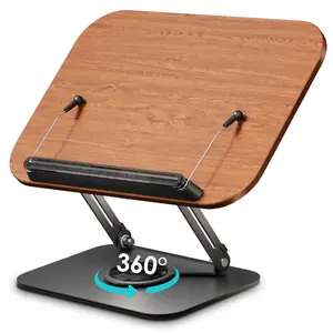 Viozon Book Stand for Reading,Book Holder, Height&Angle Adjustable, 360° Rotating Base, Foldable and Portable, Lightweight for Office, Kitchen, School Textbook, Recipe, Magazine,Kindle,Tablet