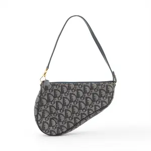 Pre-owned Dior 1 Shoulder Bags Christian Saddle Bag in Navy Blue