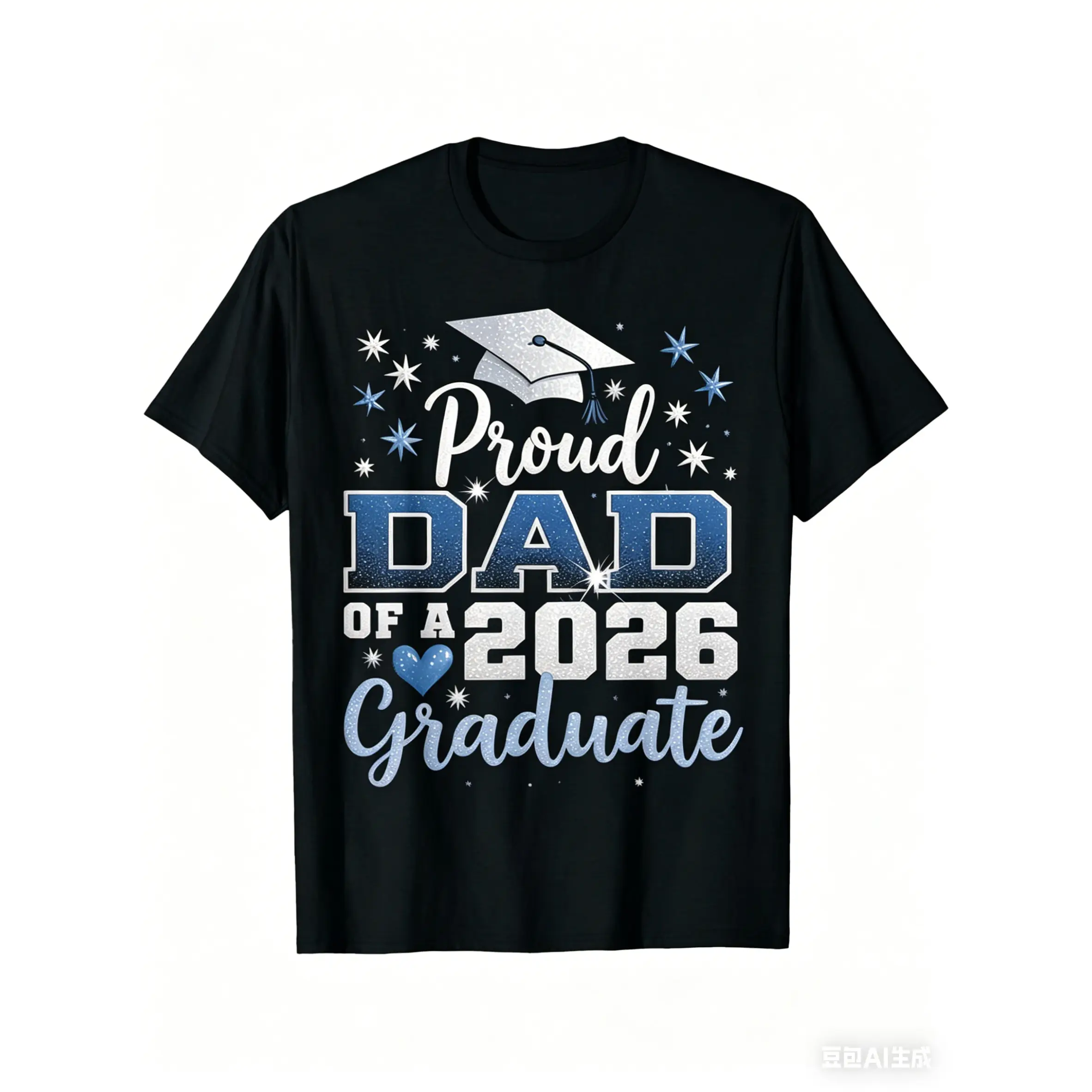 2026 Graduation Proud Family Matching T-Shirts | 100% Cotton Grad Gift for All Relatives - Class of 2026 Caps & Diploma Suitable for 2026 Graduation Outfits - Loose Fit Round Neck Slogan Shirt for 2026 Graduate Mothers