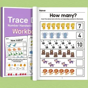 Preschool Math Workbook, Number Drawing, Addition and Subtraction Assignments - Early Years Activities, Home or Classroom Use, Homeschool Supplies - Number Recognition and Arithmetic Skills Educational Book, Preschool Learning Materials