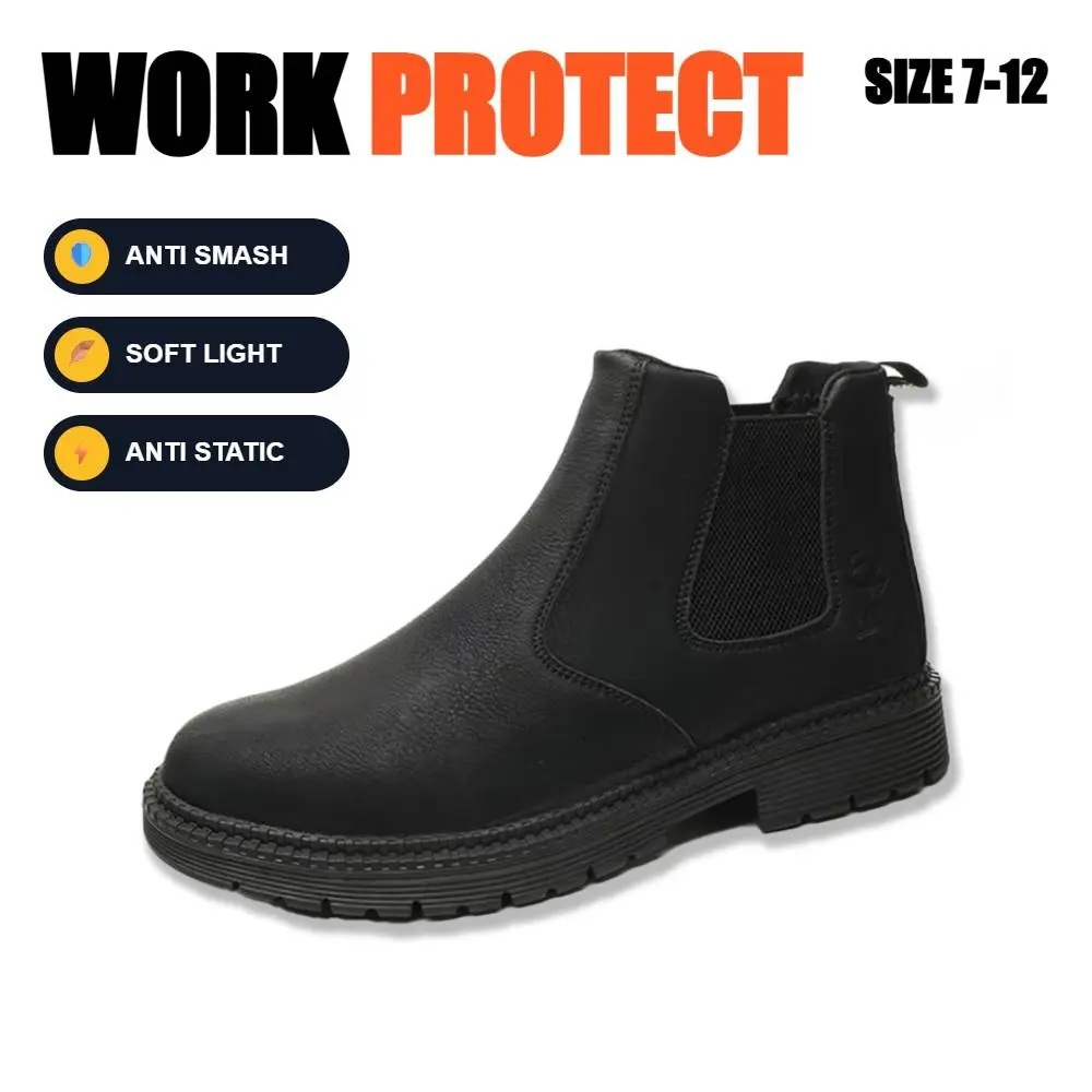 Unisex Industrial Work Shoes, Waterproof Safety Sneakers, Smash Proof Toe, Anti Slip Grip and Puncture Resistance for Factory, Industrial and Maintenance Tasks