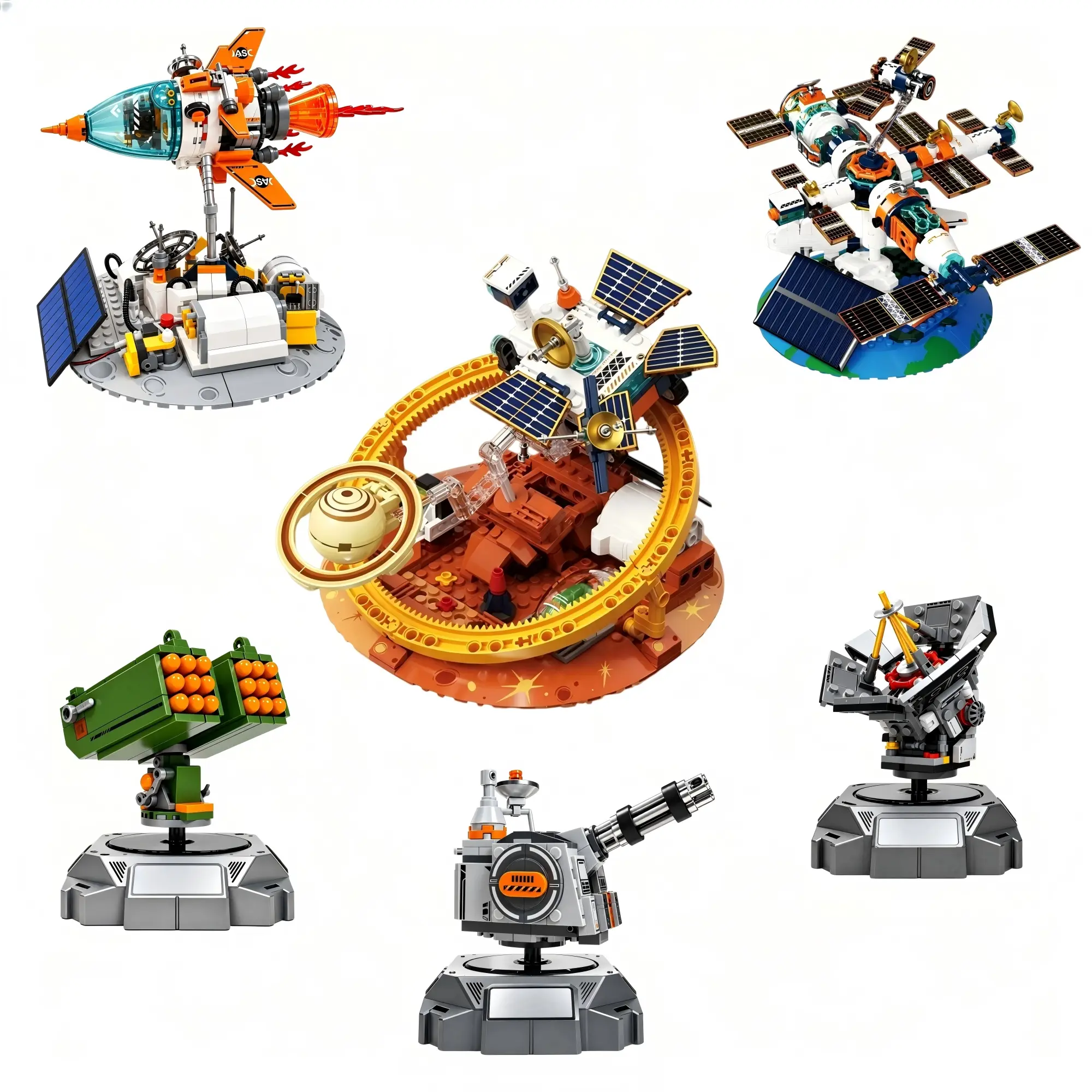 Solar Powered Rotating Space Building Set, STEM Science Kit for Kids Ages 8-12, Solar Robot Toy, No Batteries Needed, Birthday Christmas Gift for Boys Girls