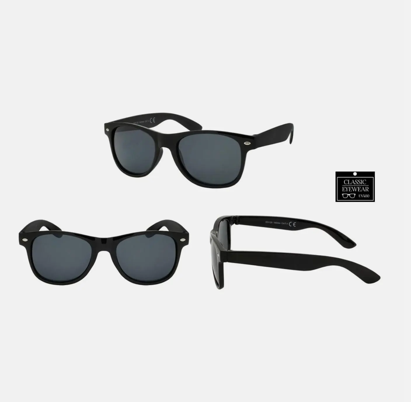 12-Pack Bulk Sunglasses with Retro Square Plastic Frames for Men & Women, UV400 Dark Smoke Lenses for Outdoor Use, Wedding Guest Accessories, Promotional Giveaways, Everyday Use, Corporate Events, Bachelor Parties, Bulk Pack, Classic Black, Eyewear Fashio