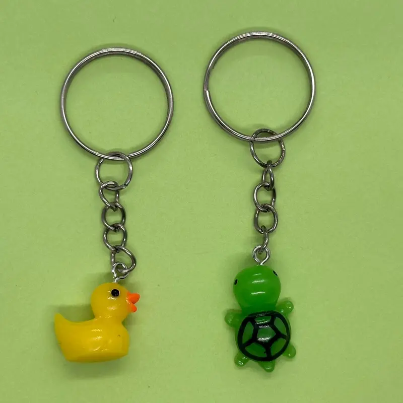 Cute Animal Keychains/ Duck, Turtle, Bear, Dog, Bunny