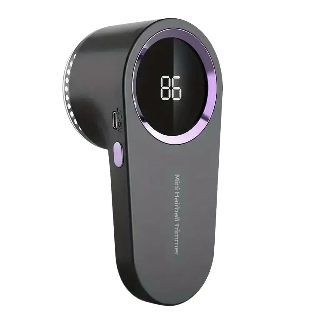 USB Rechargeable Fabric Shaver with LED Display - Stainless Steel Precision Cutter, High Speed Electric Lint Remover, Compact Portable Pill Remover for Clothes, Sweaters, Eco-Friendly, 2.6"D X 2.64"W X 5.75"H, Bedding, Adjustable Blade Heights