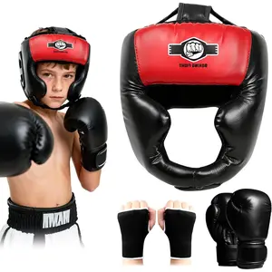 Sparring Head Guard with Gloves - Boxing Safety Headgear for MMA, Kickboxing, Muay Thai & Boxing - Adult & Kids