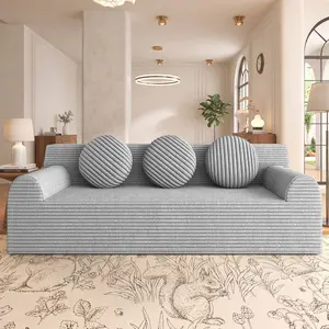 71" Corduroy Deep-Seat Sofa - No Assembly Required, Ideal for Living Room & Bedroom, Indoor Furniture Sofa Set (1pc)
