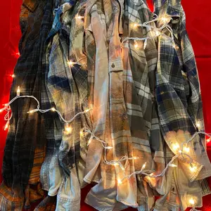 Unique One of a Kind Bleached Flannels