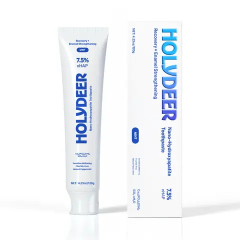 Holydeer Nano Hydroxyapatite Toothpaste – Advanced Enamel Repair & Sensitivity Relief – Fluoride-Free Daily Oral Care – Gentle Whitening Formula with Natural Peppermint Freshness (Upgrade Edition)