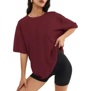 Women Leisure Fit| Women's Black Loose-Fit Casual T-Shirt - Polyester, Round Neck, Short Sleeves, Non-See-Through, Ideal for Fitness & Attire, Gym Clothes Athletic Fitted Breathable Athletic Training Apparel
