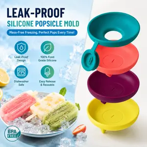 8 Count Leakproof Silicone Ice Pop Drip Catcher Holders | Popsicle & Ice Cream Holder with 2 Portable Travel Cases, Reusable Toddler Summer Snack Accessory, Dishwasher Safe