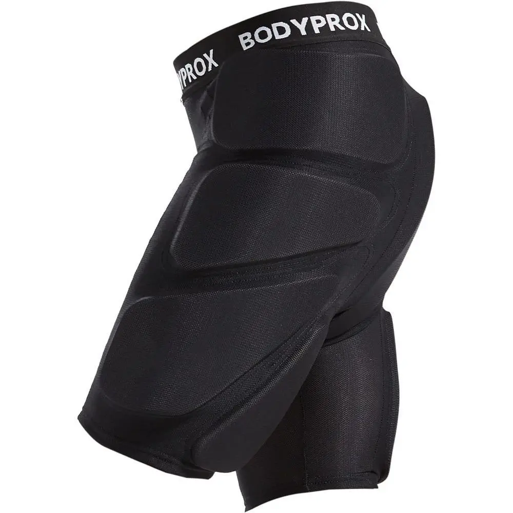 Protective Padded Shorts with EVA Padding, Breathable Nylon Fabric, Adjustable Waistband - Durable, Skin-Friendly 3D Hip/Butt/Tailbone Protection, Quick-Dry, Flexible, Enhanced Mobility for Snowboard, Ski, Custom Fit, Stretchable