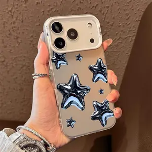 Liquid metal stars Phone Case for iPhone 17 AIR 17 PRO 16 PRO 15  PRO MAX  14 PLUS 13 PRO 12 11 PRO XS MAX X XR Samsung Galaxy S25 Ultra S24 S23 S22 Plus  series(anti-drop hard shell) shockproof mobilephone protective cover