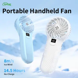 LAMJIE Handheld Turbo Cooling Fan，12H Runtime, 5000mAh, 5 Speeds ，Portable for Travel, Camping & Office | TikTok Made Me Buy It Summer Must-Have