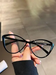 Retro Style Cat-eye Anti-blue Light Eyeglasses, 1 Pair Minimalist Fashion All-match Eyeglasses for Everyday Use, Trendy All Seasons Cat Eye Frame Fashion Eyewear, Fashion Frames Accessories, Travel Accessories