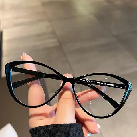 Retro Style Cat-eye Anti-blue Light Eyeglasses, 1 Pair Minimalist All-match Eyeglasses for Everyday Use, Casual Stylish Glasses, Trendy Vintage Eyeglasses, Eyewear