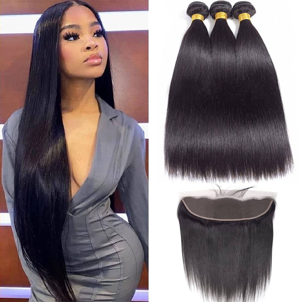 30 Inches Hair Extensions 12A Grade Brazilian Virgin Straight Human Hair  Bundles  Luxury Salon Quality Brazilian Virgin Bundles 100% Human hair Straight Body Wave Loose Wave Deep Curly Bundles Glossy Hair bundles hair extensions